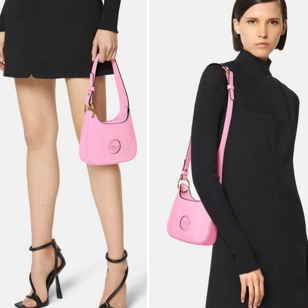 Versace barbie pink la medusa mini shoulder crossbody new